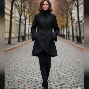 Mackage Elegant Fitted Wool Blend Coat